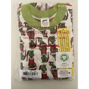 Hanna Andersson Grinch Mix It Up Dr. Seuss Long John Pajamas Size 120 US 6-7 NWT
